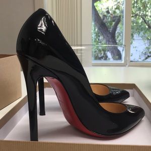 Christian Louboutin black patent stiletto